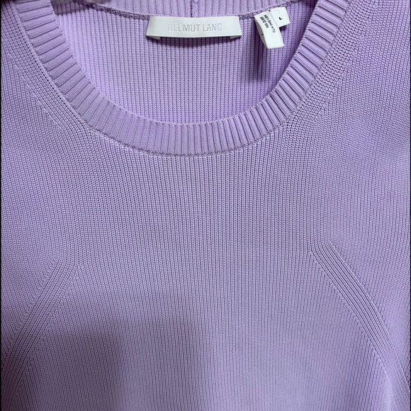 Helmut Lang Lavender Angel Side Zip Ribbed Tee - Picture 7 of 9